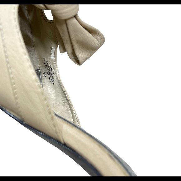Nine West Cream Leather Mule-Knotted Bow - Picture 7 of 8
